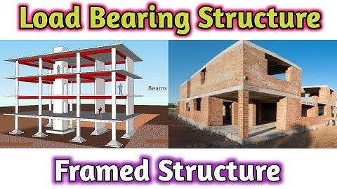 Difference between RCC Framed Structure and Load Bearing Structure/in Hindi