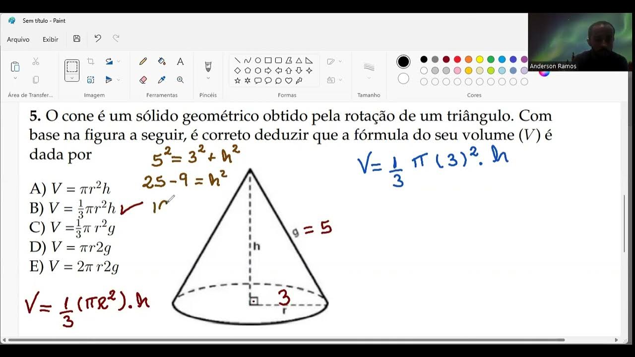 Como Calcular O Volume Do Cone 🖊 Youtube