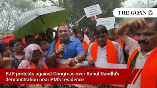 BJP protests against Congress over Rahul Gandhi's demonstration near PM's residence
