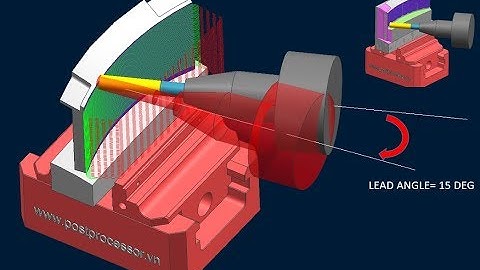 Siemens NX CAM 5 Axis Tutorial Part12 Iso surface Tool Axis By Lead Angle