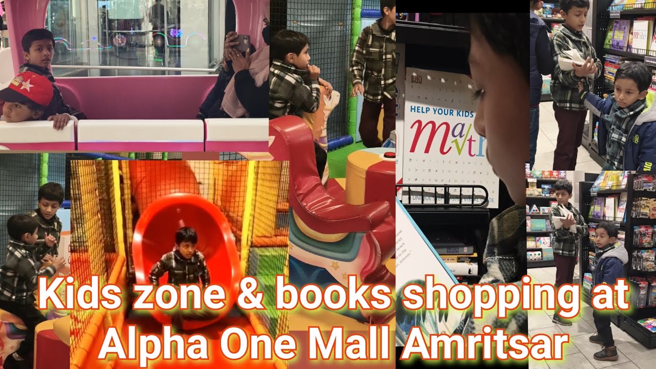 Cousins Day Out at Alpha One Mall ( Amritsar) + Book Haul 📚 + kids zone || Nasar's World 