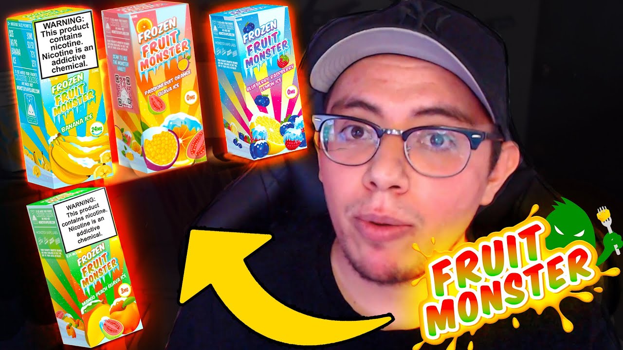 PROBANDO Líquidos Frozen Fruit Monster Banana, Guayaba, Maracuyá y Blueberry Revisión Vaper Español