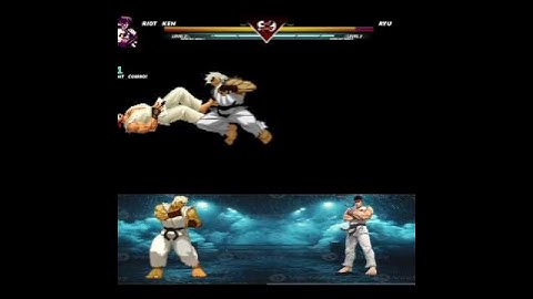 RIOT KEN VS RYU #mugen #mugenbattle #fightinggames #shorts