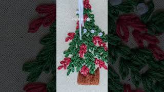 How to do French knot stitch ? Decorate Christmas tree - Hand embroidery basics for beginners