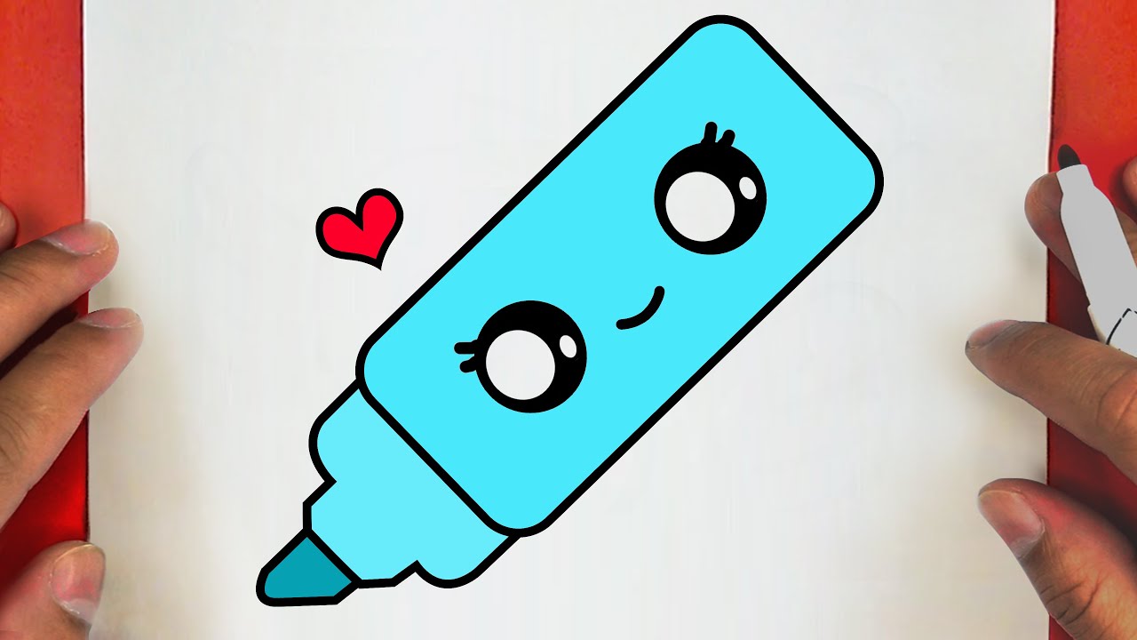 COMMENT DESSINER UN SURligneur Mignon TAPE PAR TAPE JACK DESSINS comment-dessiner-un-surligneur-mignon-tape-par-tape-jack-dessins