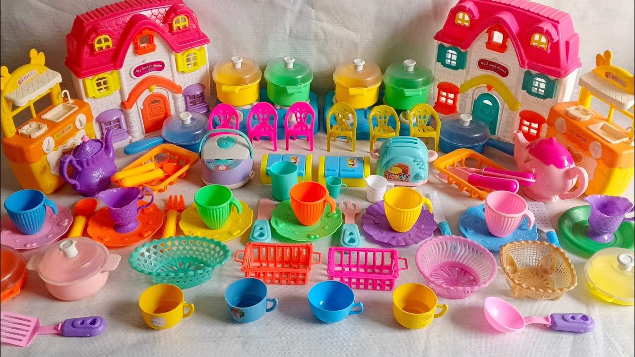 6 Minutes Satisfying with Unboxing Barbie Princess Fancy Wardrobe & Kitchen Toy Set Review | ASMR