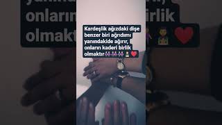 Kardeşlik ağızdaki dişe benzer biri ağrıdımı yanındakide ağırır, onların kaderi birlik olmaktır Resimi