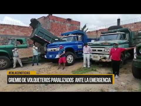 Gremio de volqueteros paralizados ante la emergencia