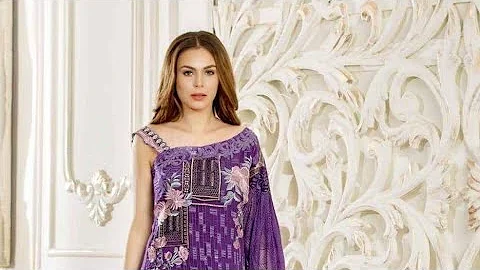 RAMSHA RANGOON ORIGINAL HEAVY EMBROIDERED PURE CHIFFON - MAYSA COLLECTIONS