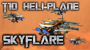T10 Heli-Plane Bomber Montage Robocraft - SkyFlare - Plasma Heli-Plane + Build Video