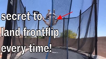 how to land a frontflip on a trampoline for beginners!!