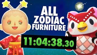 I Collected all ZODIAC FURNITURE as Fast as Possible in Animal Crossing New Horizons!
