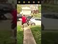 Delivery driver trips runaway suspect #bodycam #viral #police #pizza