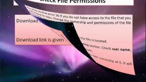 Mac Error Code 36 - Learn How To Fix
