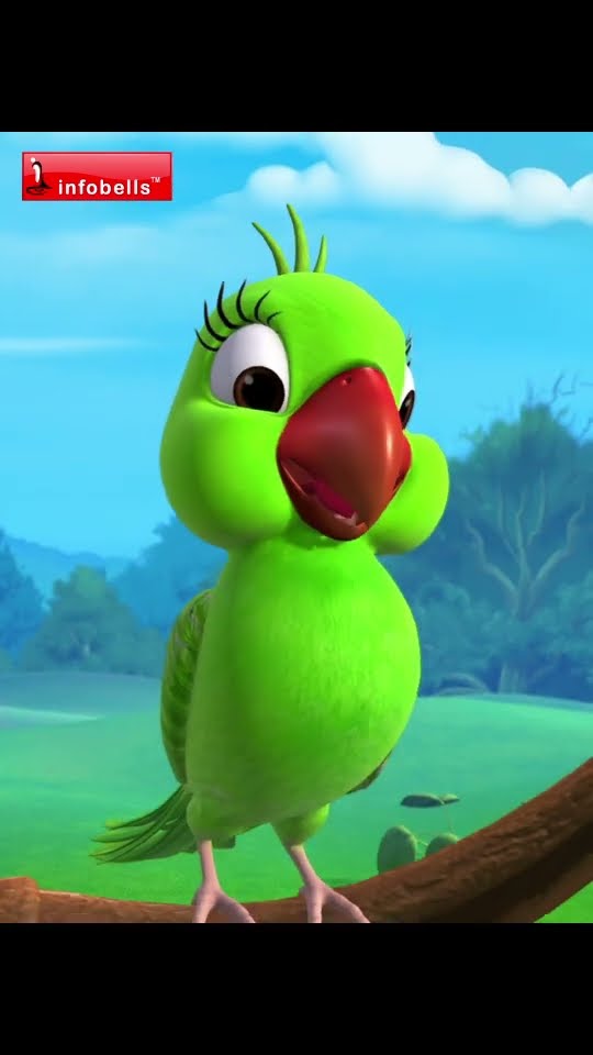 Tota main Tota - Parrot Song | Hindi Rhymes \u0026 Hindi Poems | Infobells #hindirhymes #balgeet