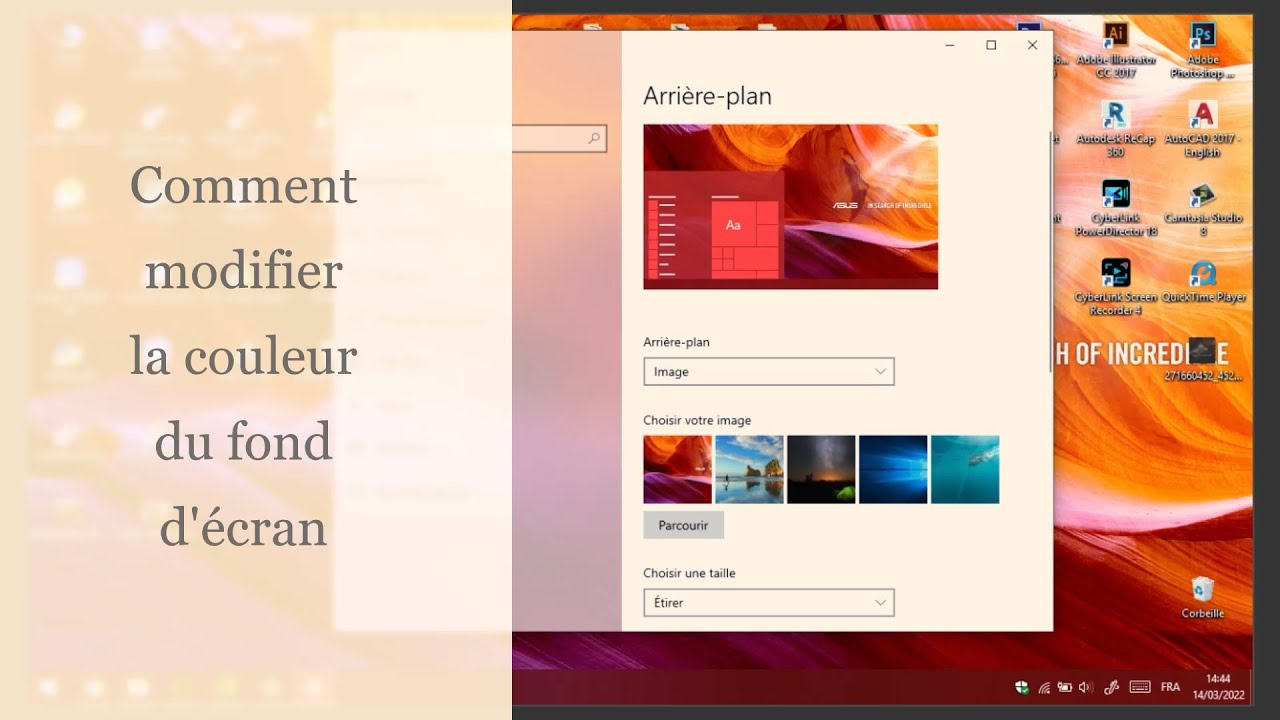 Changer La Couleur Fond Page De Garde Sunlite Suite 2 Comment modifier la couleur du fond d'écran Windows 10 - YouTube