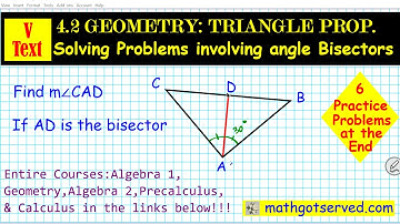 4 2  Geometry Angle Bisectors How to Solve Triangle  mathgotserved Properties Teachers Pay Kuta Onli