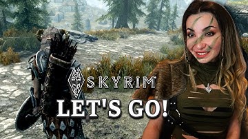 First Quest & Dungeon Bleak Falls Barrow 💚 SKYRIM FIRST PLAYTHROUGH [No Mods, Expert] | Part 2