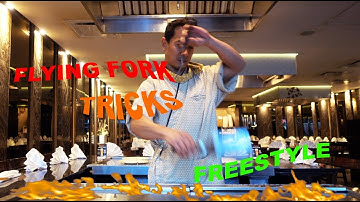 TEPPANYAKI TRICKS HIBACHI FREESTYLE BY OLIVER, TEPPANYAKI TRICKS REVEALED AND TUTORIALS