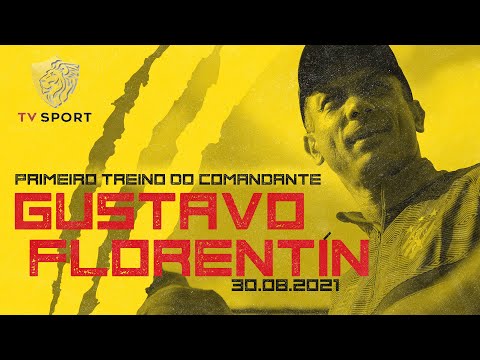 Primeiro dia do treinador Gustavo Florentín no CT