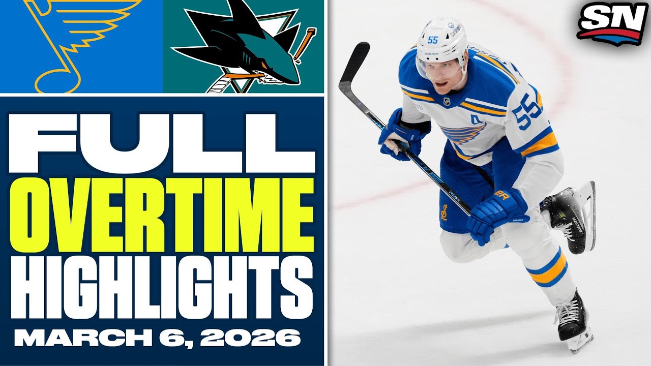 St. Louis Blues at San Jose Sharks | FULL Overtime Highlights - March 6, 2026