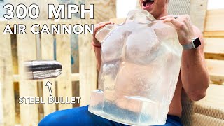 Ballistic Gel vs 300 MPH Air Cannon