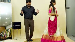 Half Saree With Embroidery Blouse Woven Design With Zari From Fabcartz