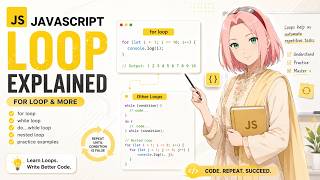 JavaScript Loops made simple! Learn for, while, and do...while with easy examples. 🚀
