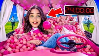 24 SAAT TINY CAR ARABADA KAL !! ARABAMIN İÇİNİ TOPLAR İLE DOLDURDUM !! ELİF SİNEM 