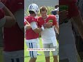 Drake Maye daps up Daniel Jones at joint practice 🤝