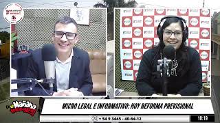 Mariano Stegbañer, Abogado - Reforma Previsional en el micro Legal e Informativo