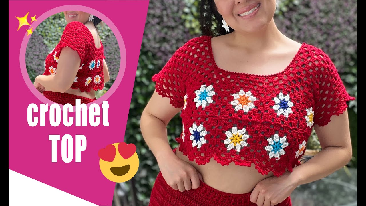 Crochet Crop Top / Summer Set (P2) / how to crochet - EASY AND