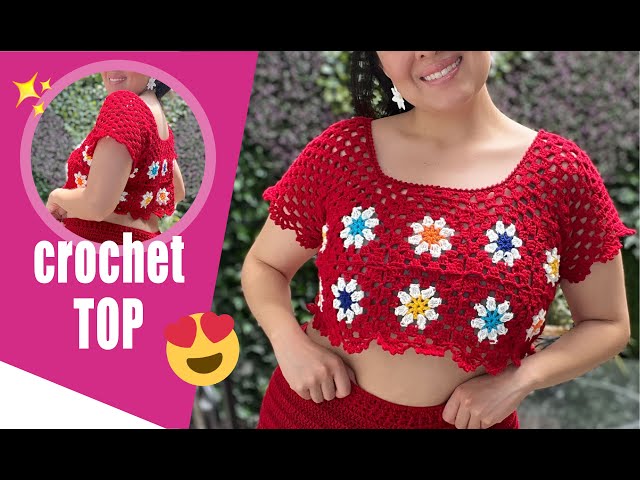 Crochet Crop Top / Summer Set (P2) / how to crochet - EASY AND