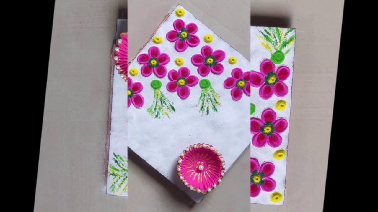 Small, Easy and quick rangoli for beginners || Sonali's Rangoli Gallery ...
