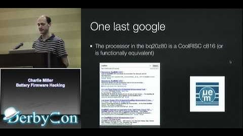 Charlie Miller -- Battery Firmware Hacking