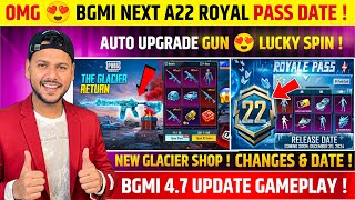 NEW M4 GLACIER SHOP 😍 Next Royal Pass Bgmi Date | Bgmi 4.7 Update Gameplay | Bgmi Next Lucky Spin screenshot 1