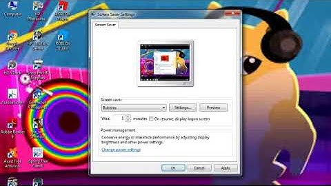 how to set screen saver password