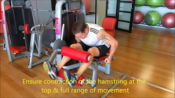 Hamstring seated machine curl leaning forward - snippet Shaun Green online personal training