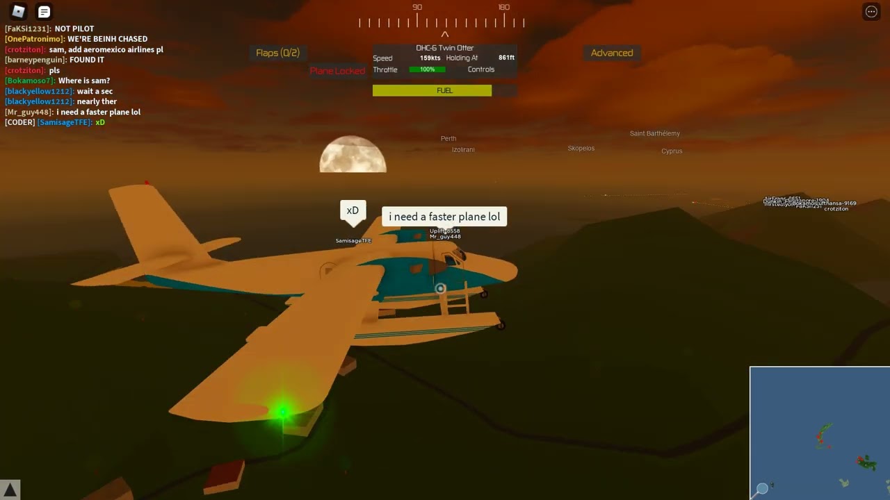 Giving Samisage a seaplane ride!