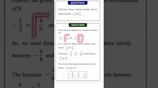 Find three distinct rational numbers that lie strictly between –1/2 and 1/4.