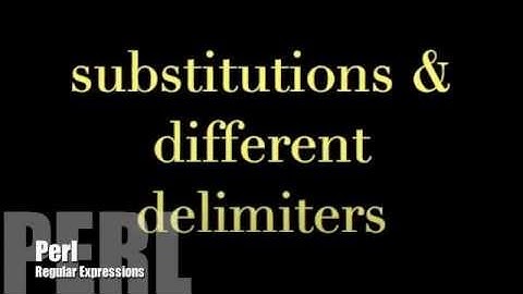 substitution & different delimiters
