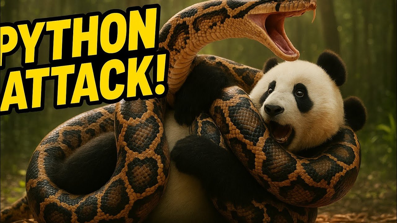 Panda Cub Saves Mother from Giant Python | True Rescue Story #panda # ...