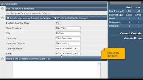 Een SSL certificaat installeren in Direct Admin