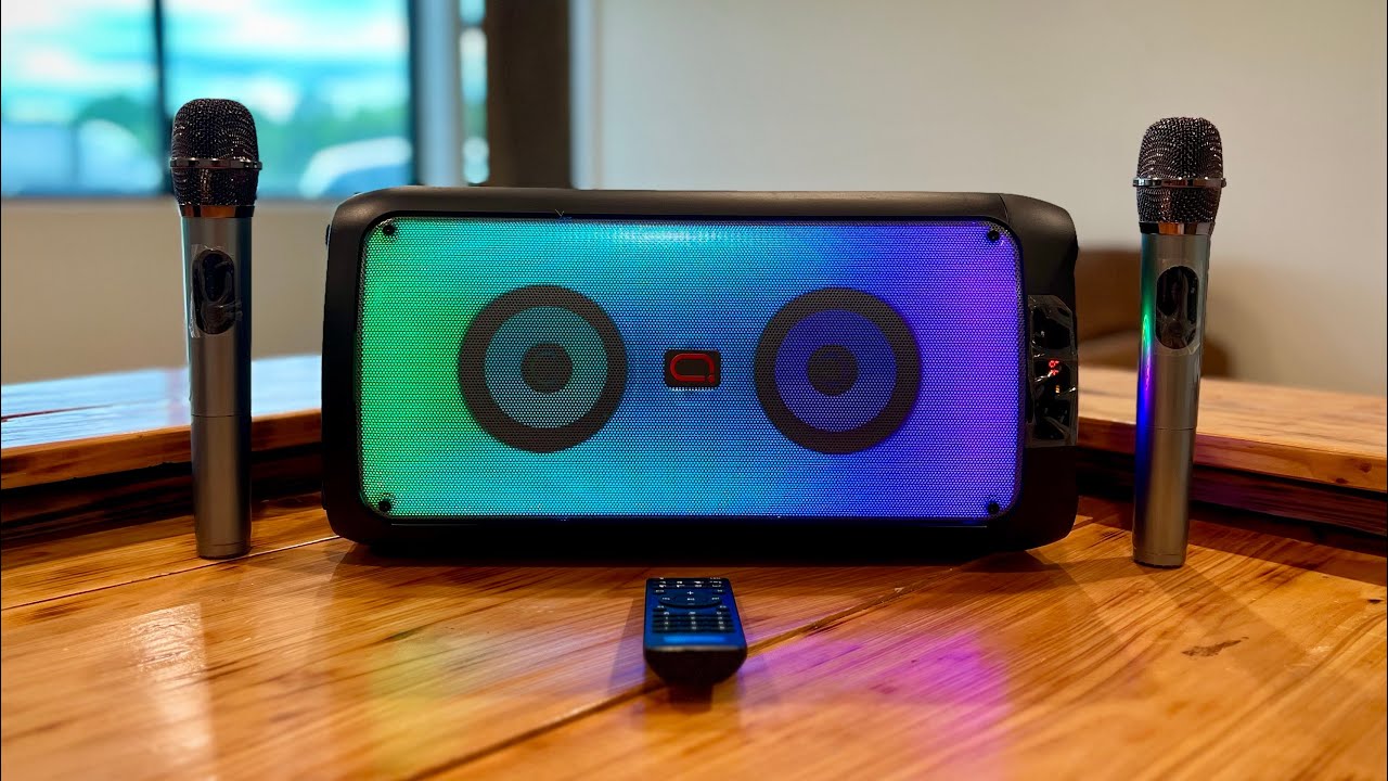 JYX Karaoke Machine Speaker with 2 Wireless Microphones