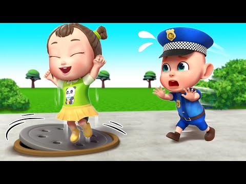 Danger! Abu Tries to Jump on the Drain | Police Rob Rescue Song | Rosoo Happy Kids & Nursery Rhymes