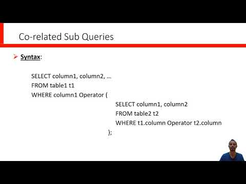Correlated Sub Query