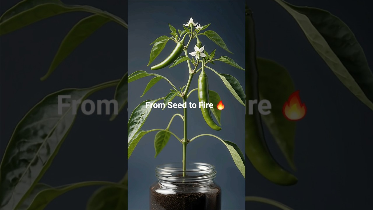 From Seed to Spice: Chili Pepper Growth Timelapse 🌶️ | 