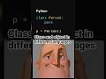 CLASS &amp; OBJECT In different languages #programming #techshorts