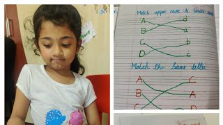 DIY worksheets to kindergarten children||Match Alphabets with words#kindergarten#learnwithsaha