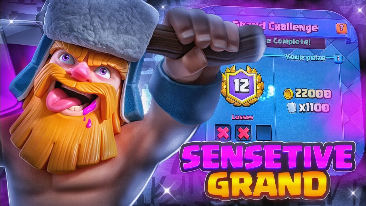 Grand Challenge With Golem Deck In clash royale With comuntary 😎
